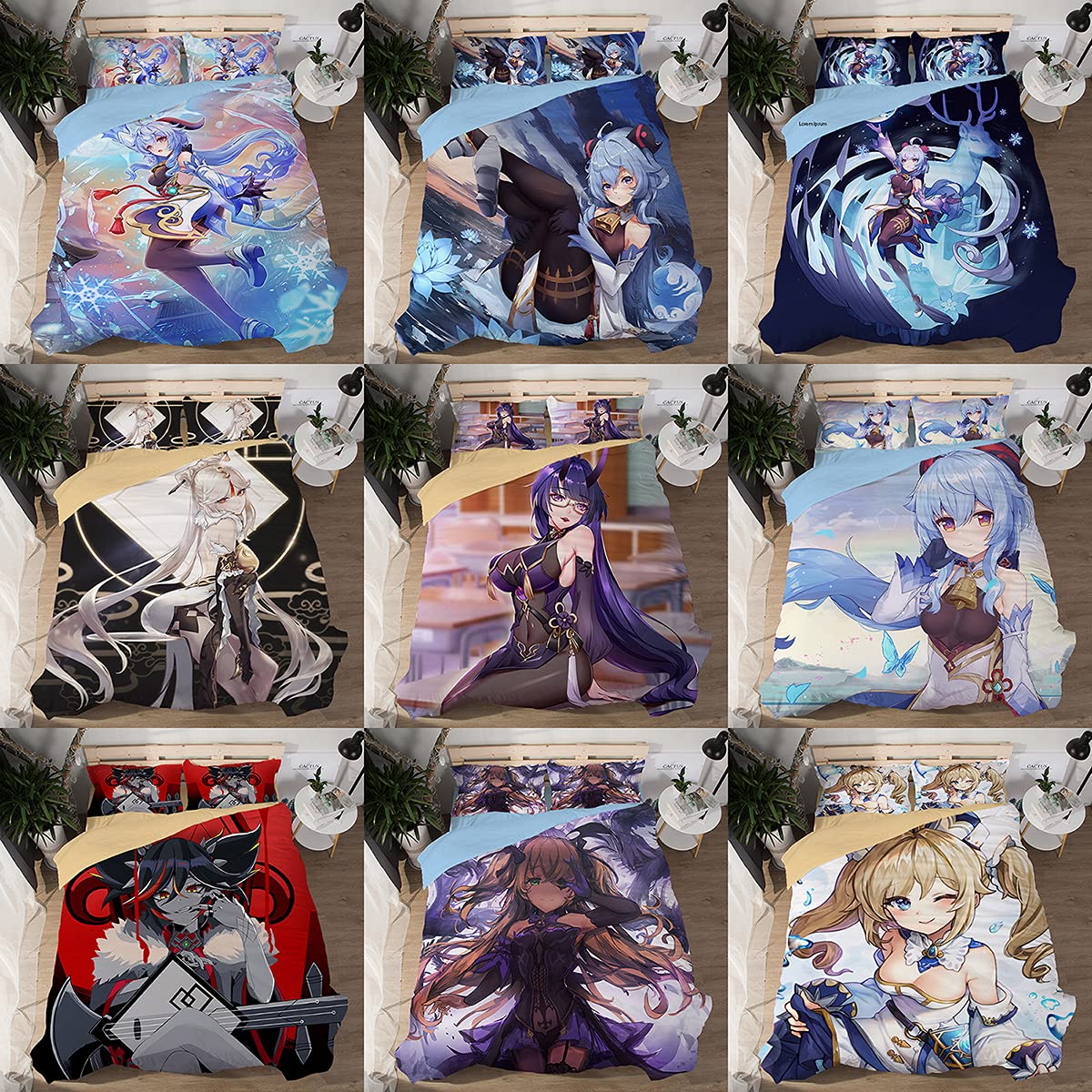 Amazon.co.jp: 原神 布団カバー 雷電将軍 甘雨 神里綾華 バーバラ 凝光